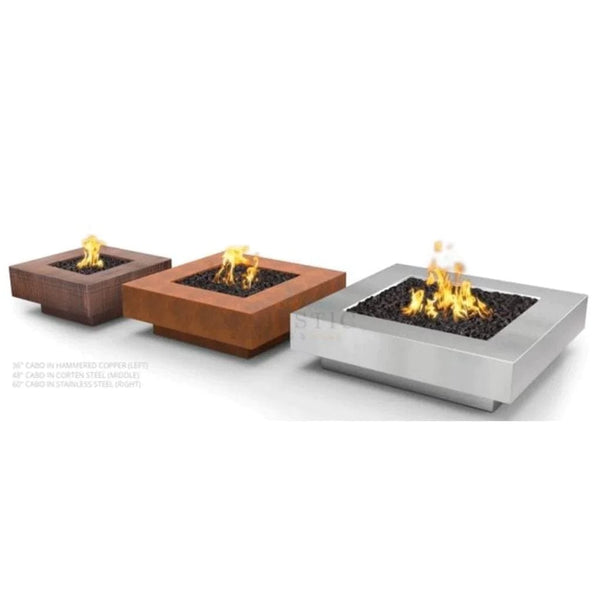 The Outdoor Plus Square Cabo Stainless Steel Fire Pit Royal Fire Pits