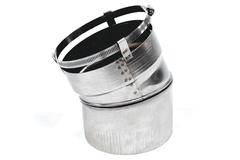 National Chimney 6 Inch Diameter Fixed Elbow 15 Degree - NC615FLEXSSFL