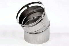 National Chimney 8 Inch Diameter x 30 Degree Fixed Elbow - NC830FLEXSSFL