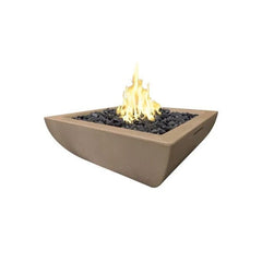 American Fyre Designs 30" Bordeaux Petite Square Concrete Gas Fire Bowl