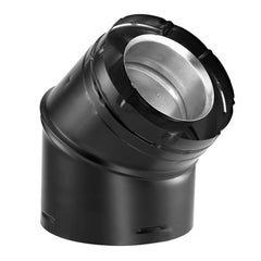 DuraVent DirectVent Pro 4x6-5/8 Inch Diameter Black Direct Vent 45 Degree Elbow - 46DVA-E45B