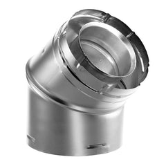 DuraVent DirectVent Pro 4x6-5/8 Inch Diameter Galvanized Direct Vent 45 Degree Elbow - 46DVA-E45