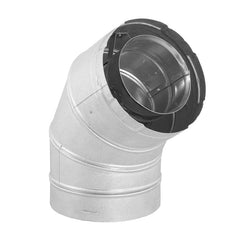 DuraVent DirectVent Pro 4x6-5/8 Inch Diameter Galvanized Direct Vent 60 Degree Non-Swivel Elbow - 46DVA-E60