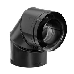 DuraVent DirectVent Pro 4x6-5/8 Inch Diameter Black Direct Vent 90 Degree Elbow - 46DVA-E90B