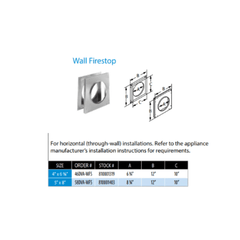 DuraVent DirectVent Pro 4x6-5/8 Inch Diameter Wall Firestop - 46DVA-WFS