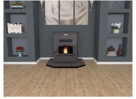 Breckwell 24" SP1000 Big E Pellet Stove with Arched Door and Ashpan