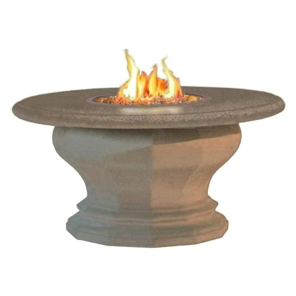 American Fyre Designs 48" Inverted Round Concrete Top Chat Height Fire Table