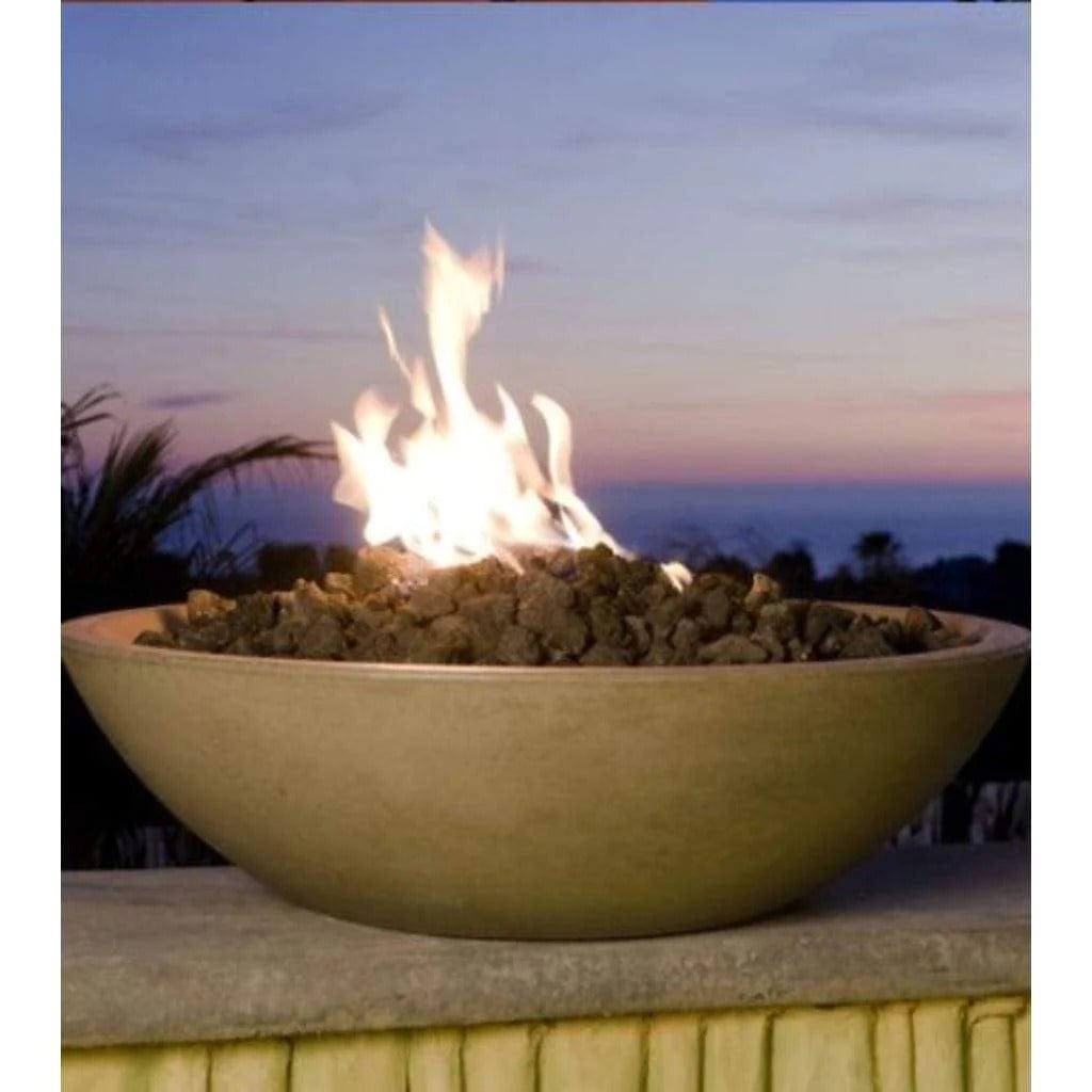 American Fyre Designs 40" Marseille Round Concrete Gas Fire Bowl