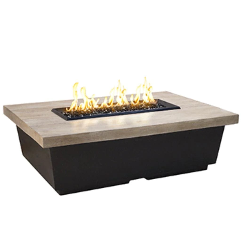 American Fyre Designs 54" Reclaimed Wood Contempo Rectangular Chat Height Fire Table