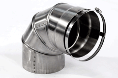 National Chimney 6 Inch Diameter Adjustable Elbow 90 Degree - NC690FLEXSSL