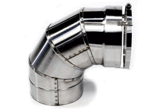 National Chimney 6 Inch Diameter Fixed Elbow 90 Degree - NC690FLEXSSFL