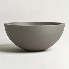 Warming Trends AON GFRC Architectural Aura Bowl Concrete Vessels w/ Crossfire Brass Burner