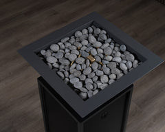 Warming Trends AON Metal Architectural Pinnacle Square Wok Metal Vessels w/ Crossfire Brass Burner