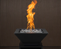 Warming Trends AON Metal Architectural Pinnacle Square Wok Metal Vessels w/ Crossfire Brass Burner