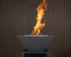 Warming Trends AON Metal Architectural Pinnacle Square Wok Metal Vessels w/ Crossfire Brass Burner