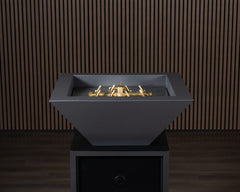 Warming Trends AON Metal Architectural Pinnacle Square Wok Metal Vessels w/ Crossfire Brass Burner