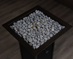 Warming Trends AON Metal Architectural Pinnacle Square Wok Metal Vessels w/ Crossfire Brass Burner