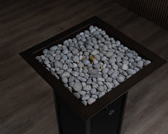 Warming Trends AON Metal Architectural Pinnacle Square Wok Metal Vessels w/ Crossfire Brass Burner