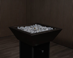 Warming Trends AON Metal Architectural Pinnacle Square Wok Metal Vessels w/ Crossfire Brass Burner