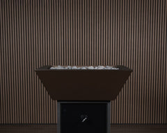 Warming Trends AON Metal Architectural Pinnacle Square Wok Metal Vessels w/ Crossfire Brass Burner