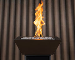 Warming Trends AON Metal Architectural Pinnacle Square Wok Metal Vessels w/ Crossfire Brass Burner
