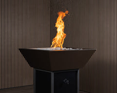 Warming Trends AON Metal Architectural Pinnacle Square Wok Metal Vessels w/ Crossfire Brass Burner