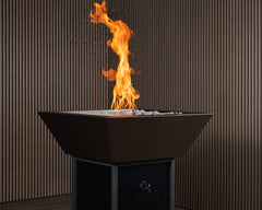Warming Trends AON Metal Architectural Pinnacle Square Wok Metal Vessels w/ Crossfire Brass Burner