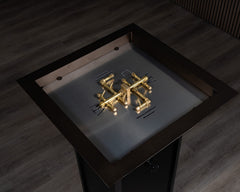 Warming Trends AON Metal Architectural Pinnacle Square Wok Metal Vessels w/ Crossfire Brass Burner