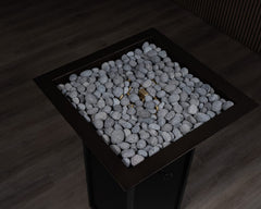 Warming Trends AON Metal Architectural Pinnacle Square Wok Metal Vessels w/ Crossfire Brass Burner