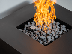 Warming Trends AON Powder-Coated Aluminum Square Fire Table w/ Crossfire Brass Burner