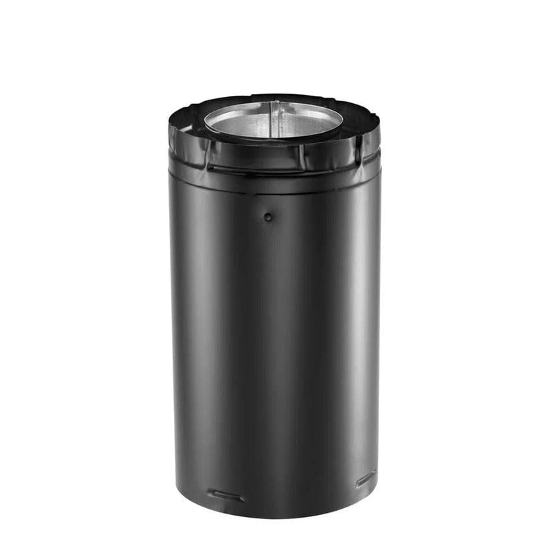 DuraVent DirectVent Pro 4x6-5/8 Inch Diameter Black Direct Vent Adjustable 11-17 Inch Pipe Length - 46DVA-17TAB
