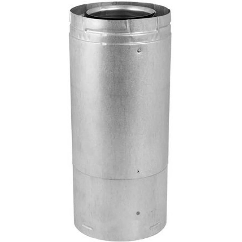 DuraVent DirectVent Pro 4x6-5/8 Inch Diameter Galvanized Direct Vent Adjustable 11-17 Inch Pipe Length - 46DVA-17TA