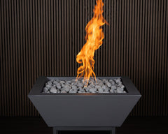 Warming Trends AON Metal Architectural Pinnacle Square Wok Metal Vessels w/ Crossfire Brass Burner