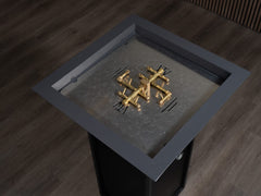 Warming Trends AON Metal Architectural Pinnacle Square Wok Metal Vessels w/ Crossfire Brass Burner