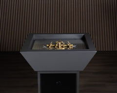 Warming Trends AON Metal Architectural Pinnacle Square Wok Metal Vessels w/ Crossfire Brass Burner