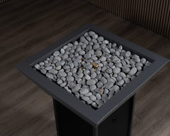 Warming Trends AON Metal Architectural Pinnacle Square Wok Metal Vessels w/ Crossfire Brass Burner