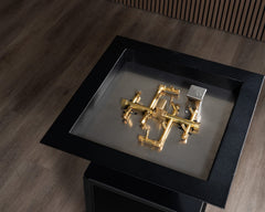 Warming Trends AON Metal Architectural Pinnacle Square Wok Metal Vessels w/ Crossfire Brass Burner