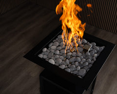 Warming Trends AON Metal Architectural Pinnacle Square Wok Metal Vessels w/ Crossfire Brass Burner