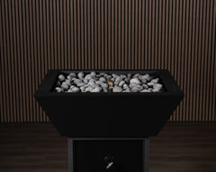 Warming Trends AON Metal Architectural Pinnacle Square Wok Metal Vessels w/ Crossfire Brass Burner