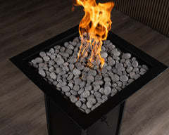 Warming Trends AON Metal Architectural Pinnacle Square Wok Metal Vessels w/ Crossfire Brass Burner