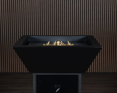 Warming Trends AON Metal Architectural Pinnacle Square Wok Metal Vessels w/ Crossfire Brass Burner