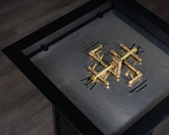 Warming Trends AON Metal Architectural Pinnacle Square Wok Metal Vessels w/ Crossfire Brass Burner