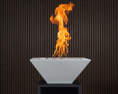 Warming Trends AON Metal Architectural Pinnacle Square Wok Metal Vessels w/ Crossfire Brass Burner