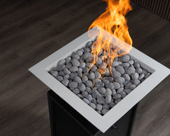 Warming Trends AON Metal Architectural Pinnacle Square Wok Metal Vessels w/ Crossfire Brass Burner