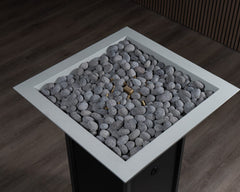 Warming Trends AON Metal Architectural Pinnacle Square Wok Metal Vessels w/ Crossfire Brass Burner