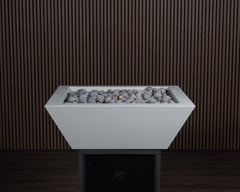 Warming Trends AON Metal Architectural Pinnacle Square Wok Metal Vessels w/ Crossfire Brass Burner