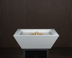 Warming Trends AON Metal Architectural Pinnacle Square Wok Metal Vessels w/ Crossfire Brass Burner