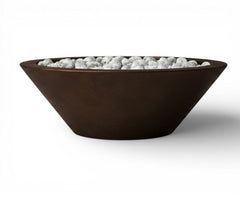 Warming Trends AON GFRC Architectural Ascend Round Wok Metal Vessels w/ Crossfire Brass Burner