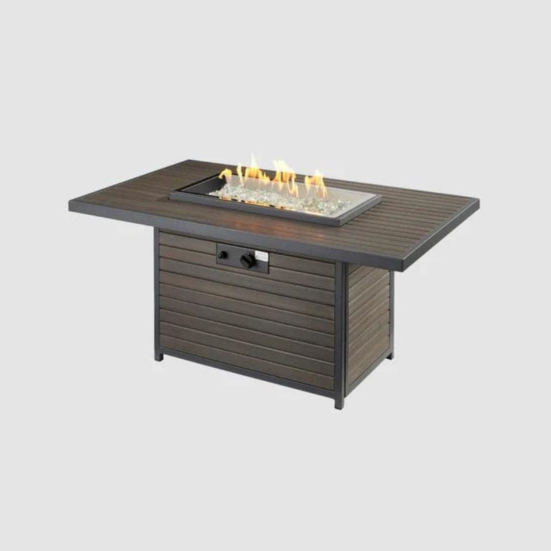 The Outdoor GreatRoom 50x30.75-Inch Brooks Rectangular Chat Height Gas Fire Pit Table