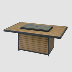 The Outdoor GreatRoom 50x30.75-Inch Brooks Rectangular Chat Height Gas Fire Pit Table